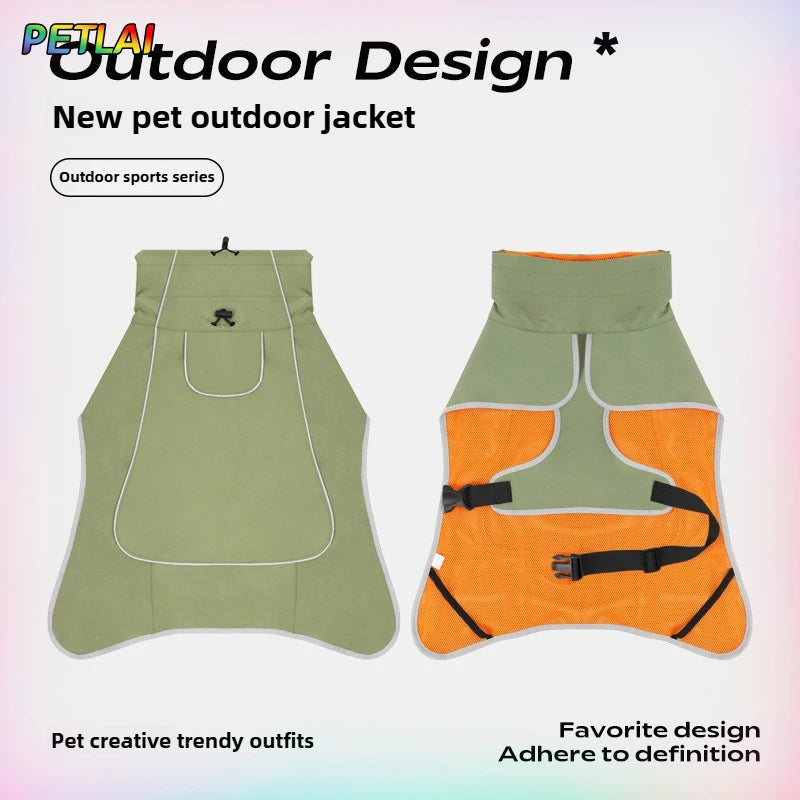 Waterproof Dual-Use Dog Outdoor Rain Jacket – Windproof Coat