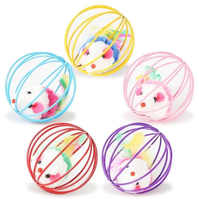 Mouse in Cage Interactive Chase Cat Toy