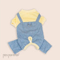 Minion Style Striped Pet Shirt – Breathable Cotton for Dogs & Cats