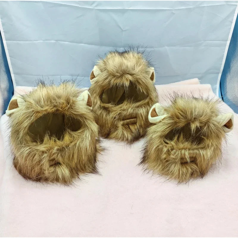 Lion Mane Headgear Pet Costume – Adjustable Funny Dress-Up Accessory