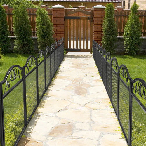 5-Panel Black Metal Pet Playpen & Garden Fence (Pet Containment) UKLocal
