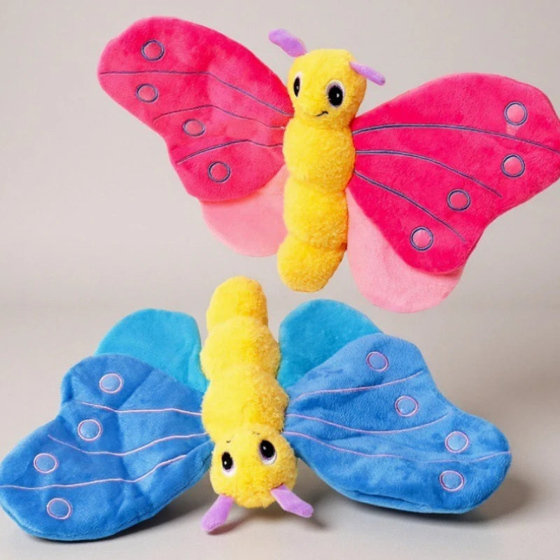 Squeaky Plush Butterfly Dog Chew Toy – Dental Cleaning Toy