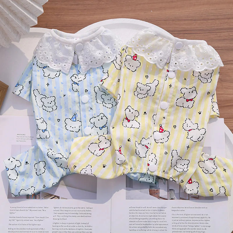 Cotton Dog Couple Pyjamas & Home Clothes – Spring & Autumn
