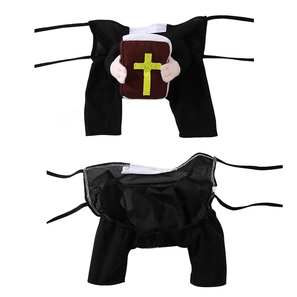 Funny Pastor Pet Costume – With Bible & Cross Accessories