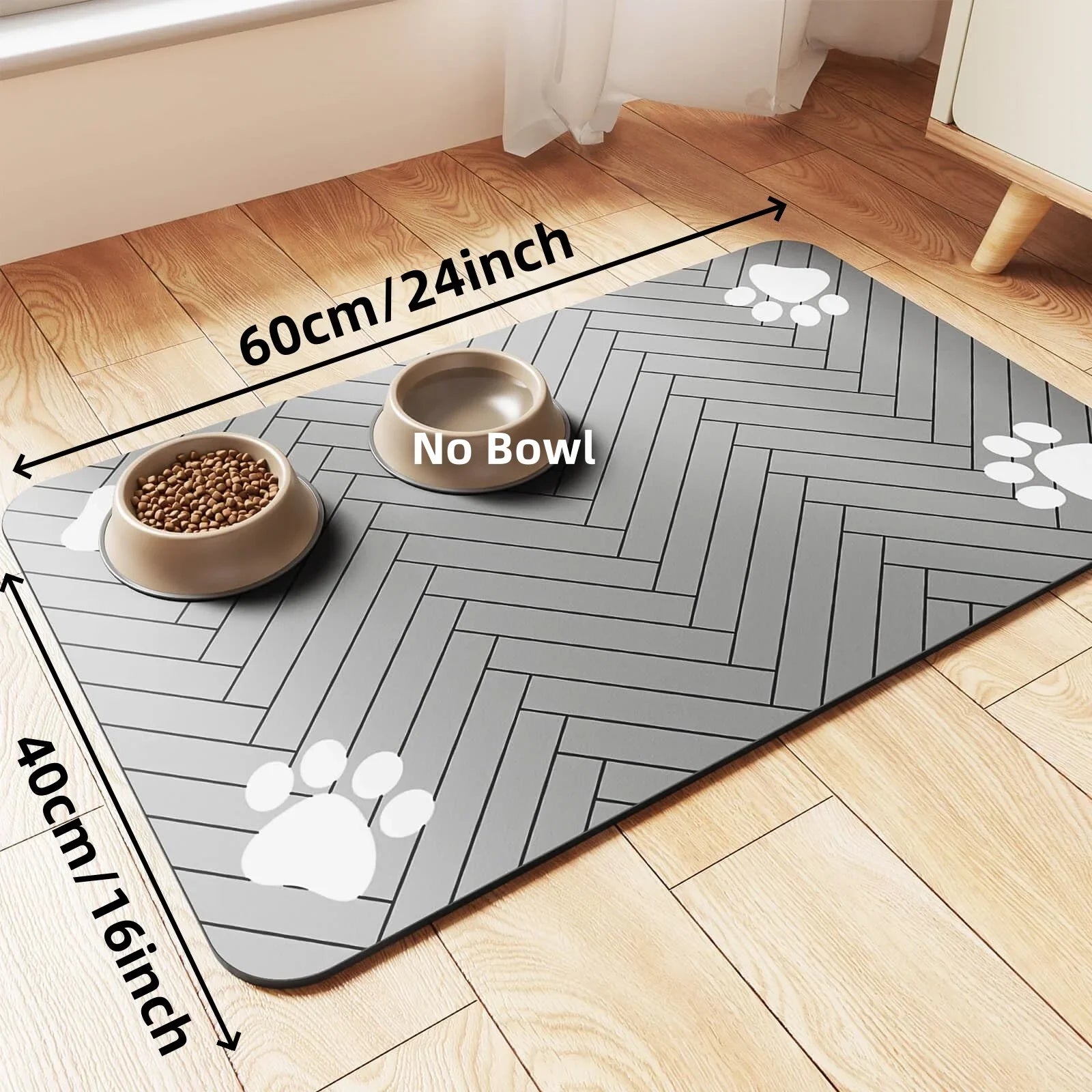 Diatomite Pet Feeding Mat – Absorbent, Durable, Quick-Dry Placemat for Dog & Cat Food Bowls | 3 Sizes