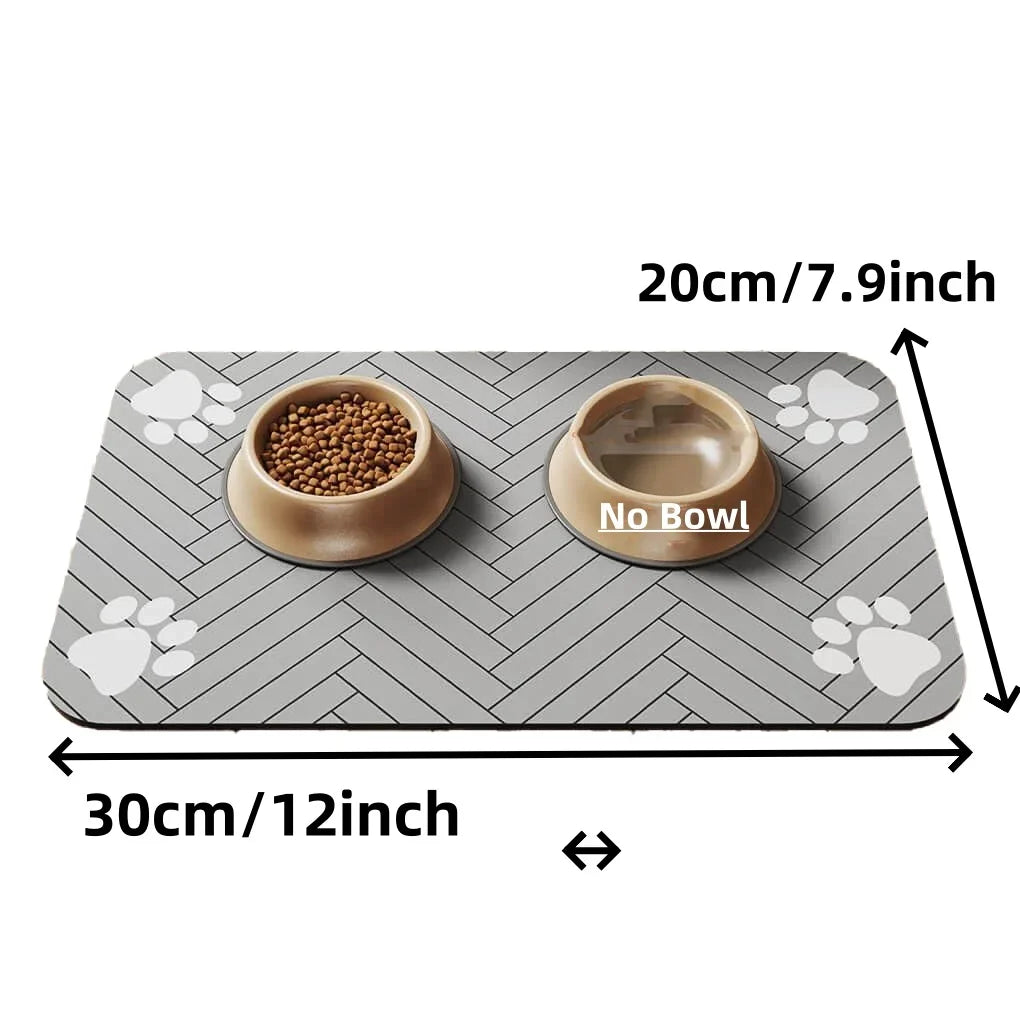 Diatomite Pet Feeding Mat – Absorbent, Durable, Quick-Dry Placemat for Dog & Cat Food Bowls | 3 Sizes