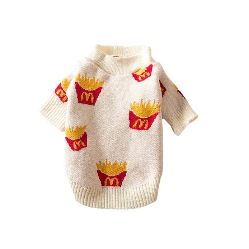 French Fries McD's Dog Sweater – Cute  Pet Jumper