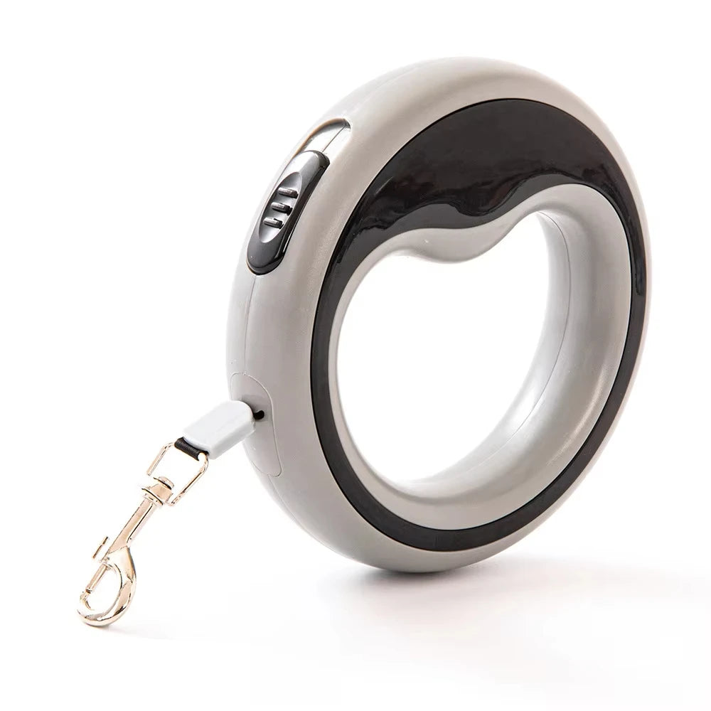 Circa Dog Lead – Automatic Extending Lead for Small & Medium Dogs | Pink, Blue & Grey