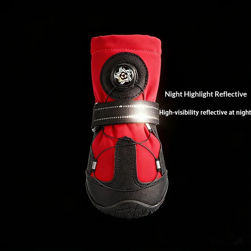 Heavy-Duty Dog Boots with Rotating Dial – Waterproof Outdoor Paw Protectors