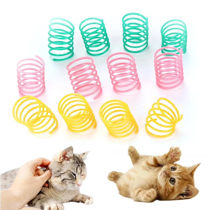 Colourful Coil Spring Cat Toys – Interactive Kitten Play Pack