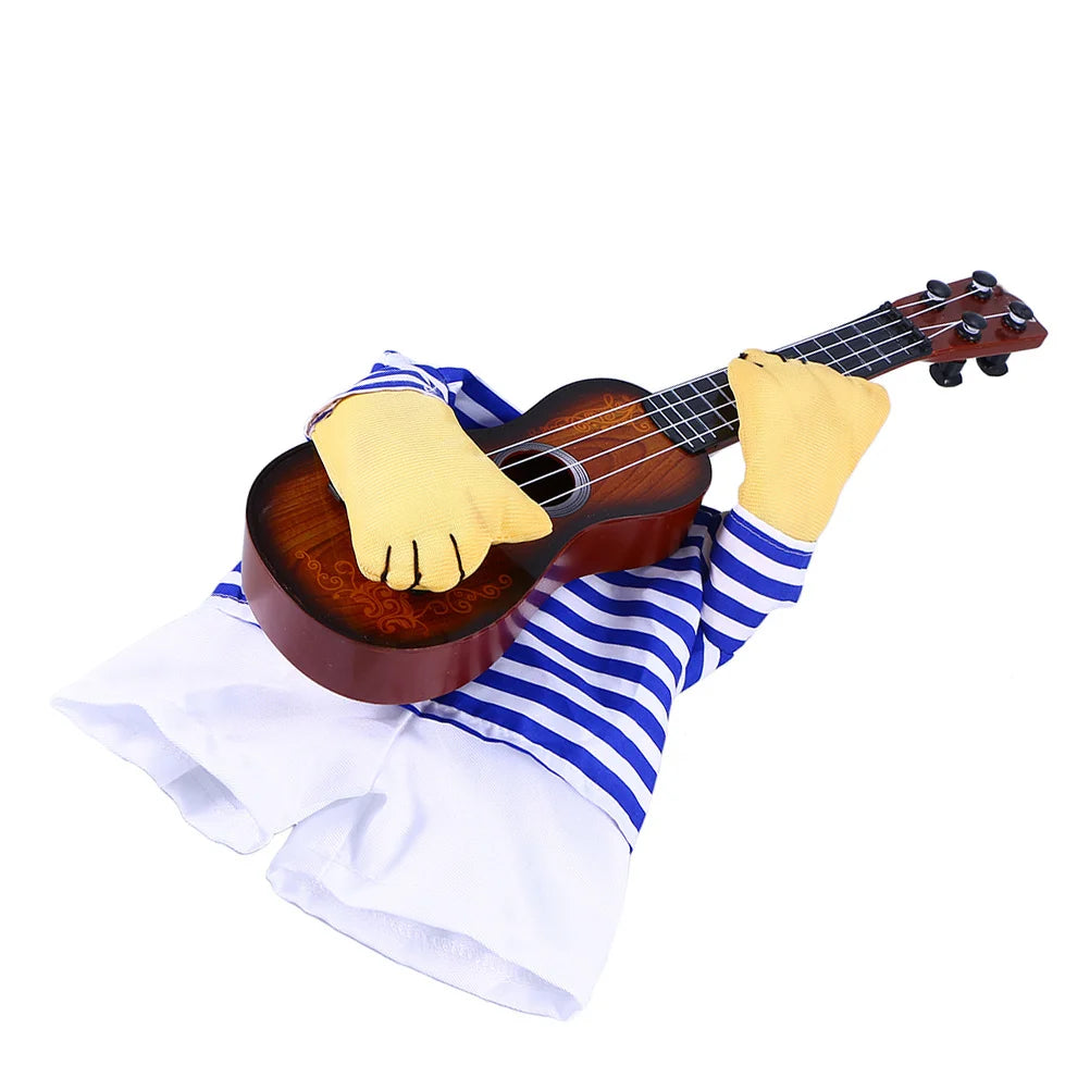 Guitar Player Dog Costume – Funny Cosplay Outfit for Dogs