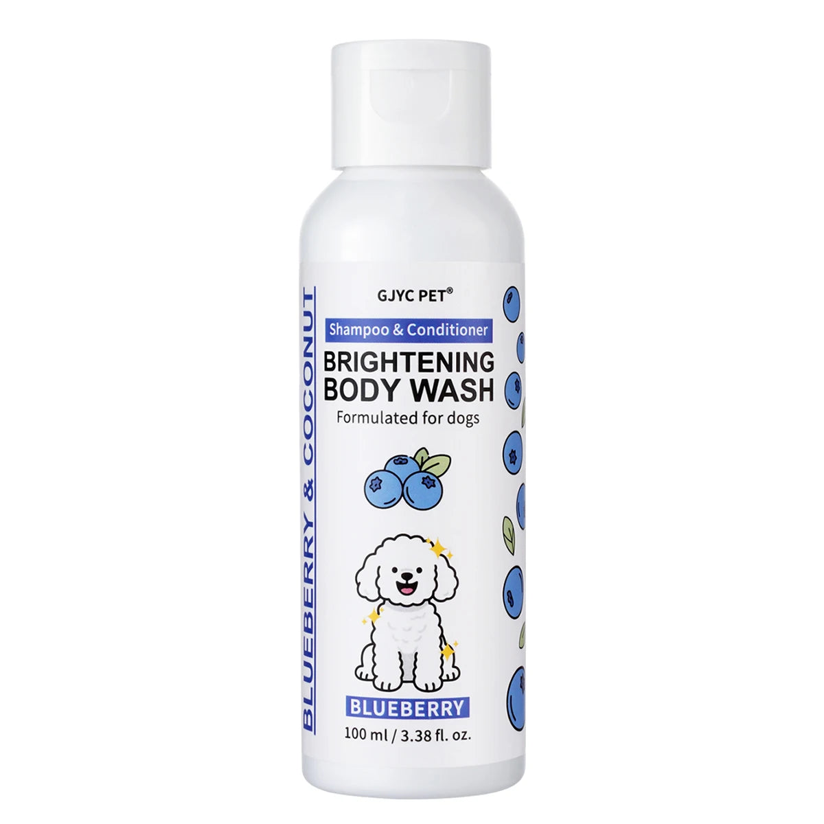 Professional Dog Whitening Shampoo – Blueberry Brightening Formula