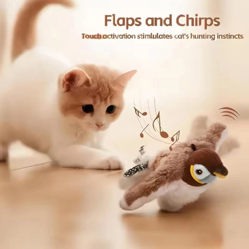 Flapping Bird Cat & Dog Toy – Touch Activated