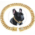 Luxury Diamond Cuban Chain Pet Collar – Gold & Silver Jewellery Collar