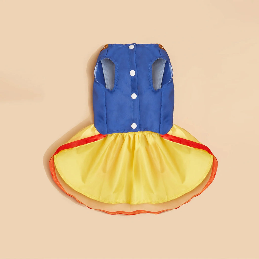 Snow White Princess Dog Dress – Costume for Christmas, Halloween & Special Occasions