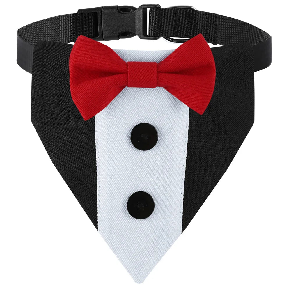 Sucado Pet Wedding Suit Bib & Bow Tie Collar – Party Costume