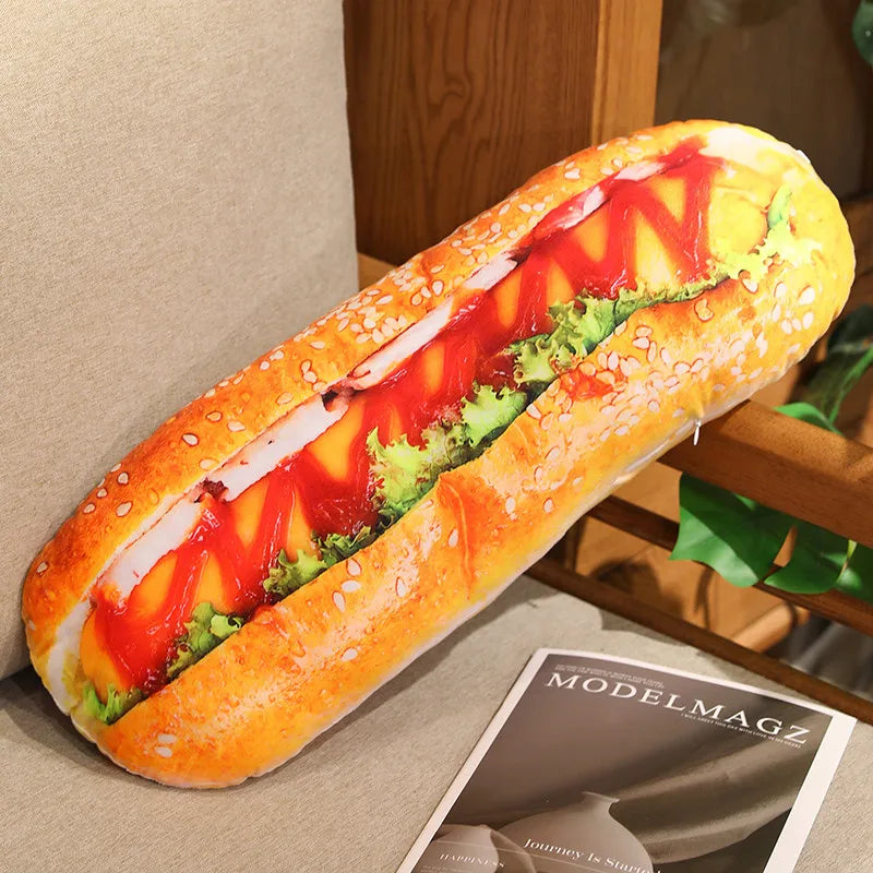 Bread Plush Toy – Baguette, Croissant, Hotdog & More