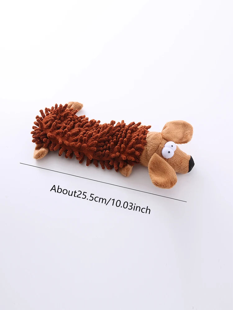 Squeaky Plush Frog & Hippo Dog Toy – Teeth Grinding Chew Toy