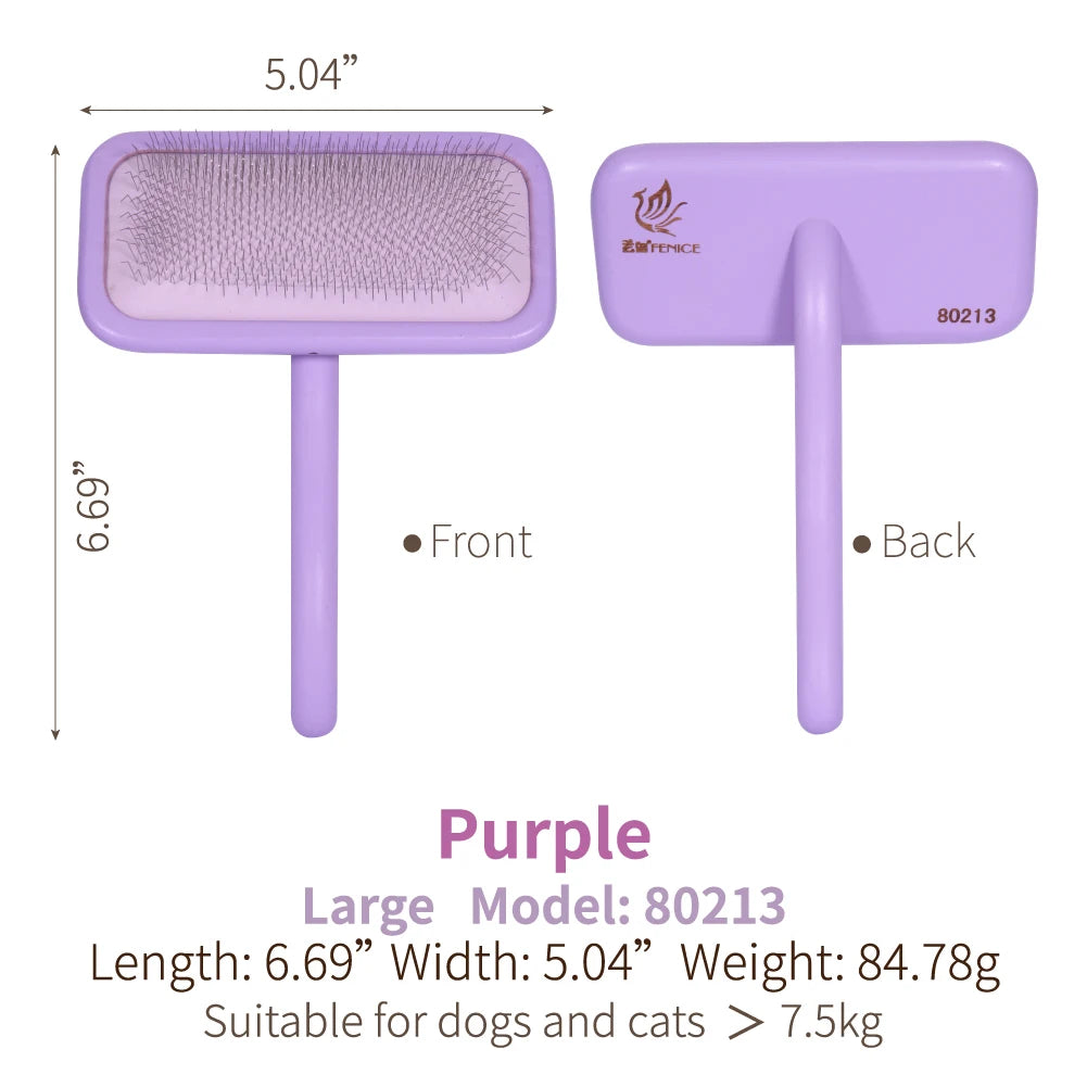 Fenice - Wooden Handle Pet Grooming Needle Comb (Voted No.1 Pet Brush Globally)