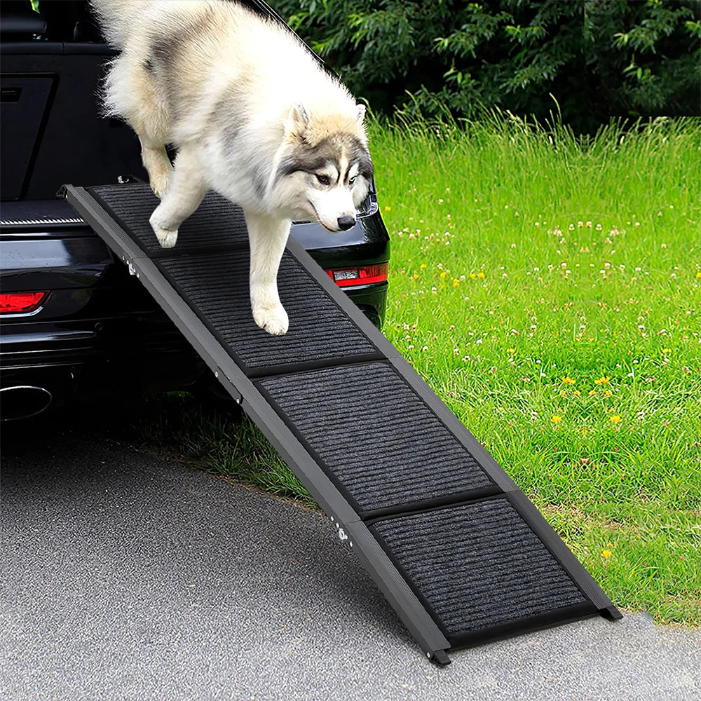 Voltsify Foldable Non-Slip Dog Car Ramp – 160x44cm (Supports All size Dogs)