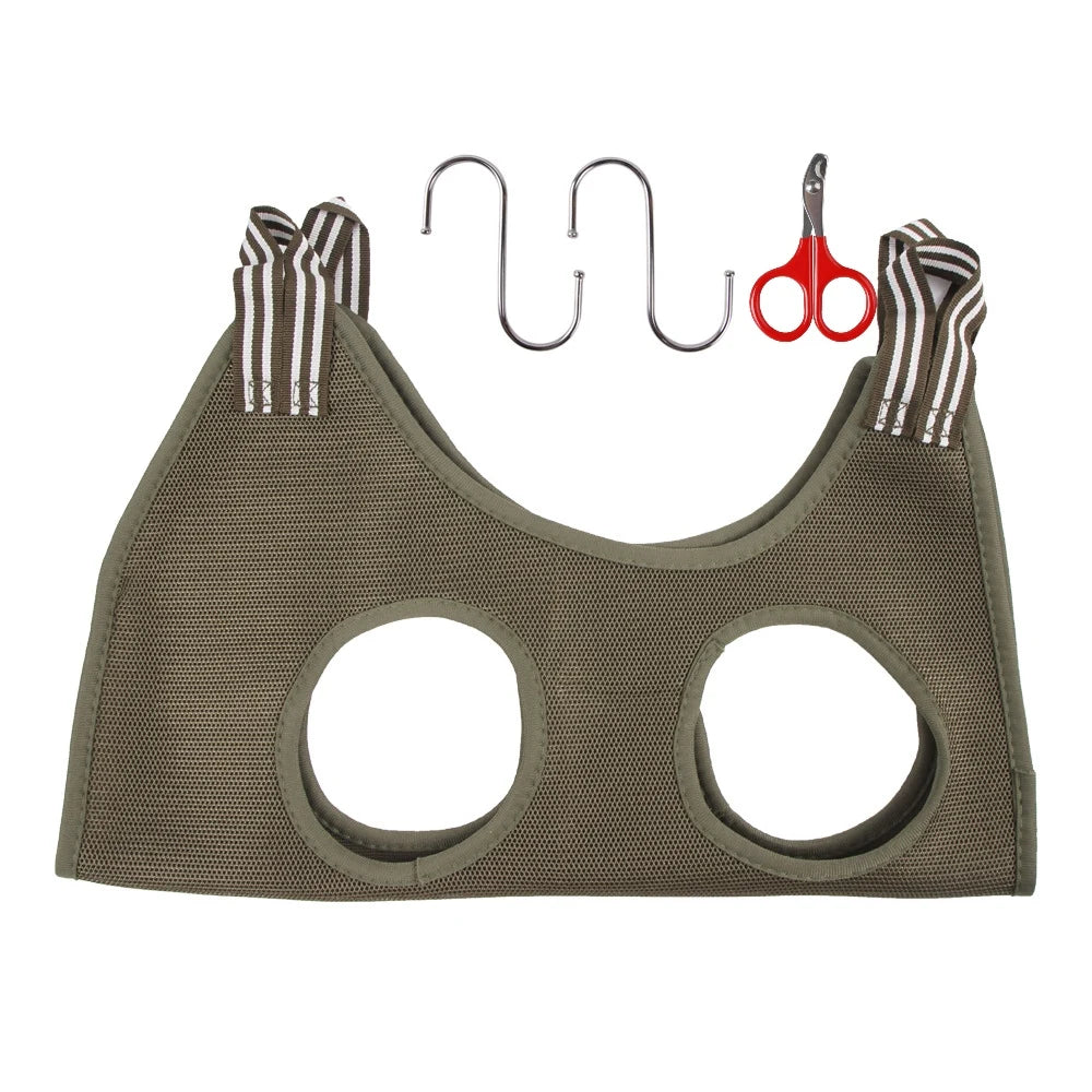 Pet Grooming Hammock & Restraint Bag – Anti-Scratch Nail Trimming Sling for Dogs & Cats | 4 Sizes