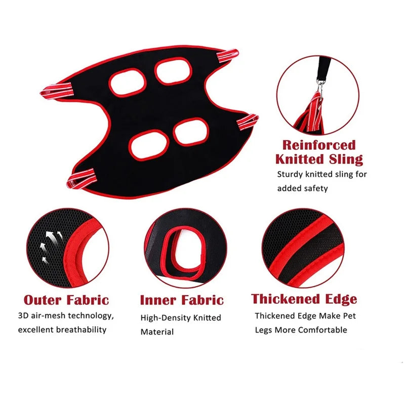 Pet Grooming Hammock & Restraint Bag – Anti-Scratch Nail Trimming Sling for Dogs & Cats | 4 Sizes