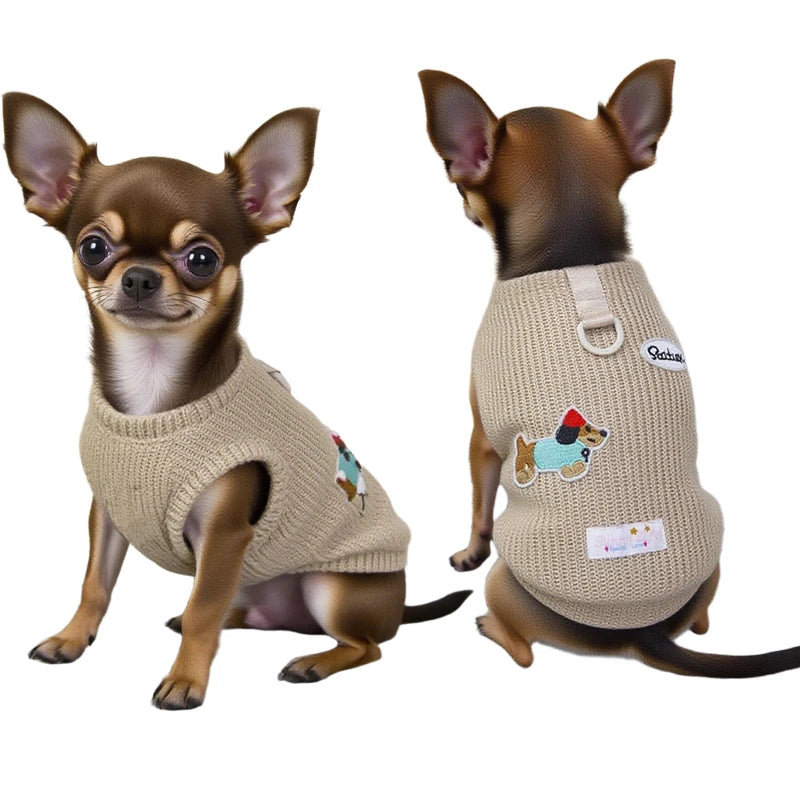 Knitted Pullover Dog Sweater – Winter Jumper for Small Dogs | S–XXL