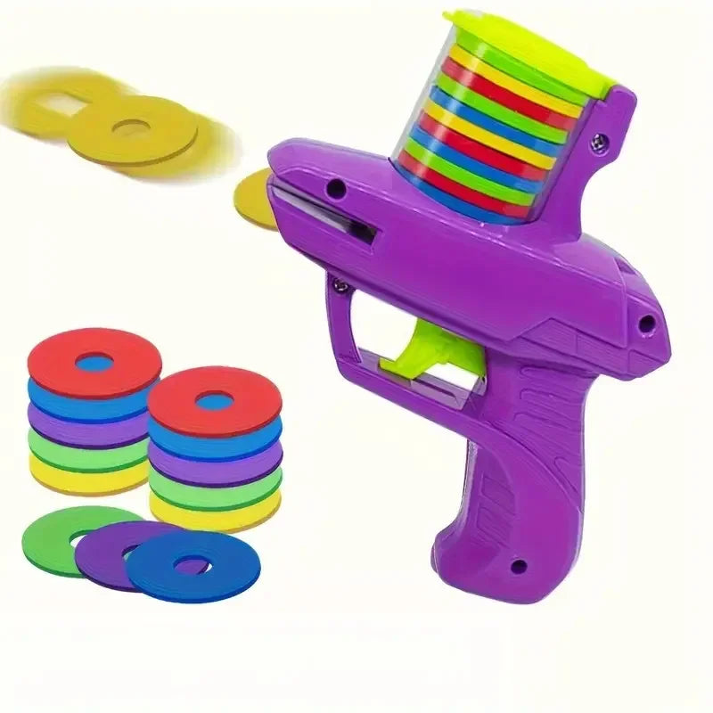 Turnip Gun Dogs & Cats Toy with 15 Reusable Foam Discs – Interactive Hunting Toy