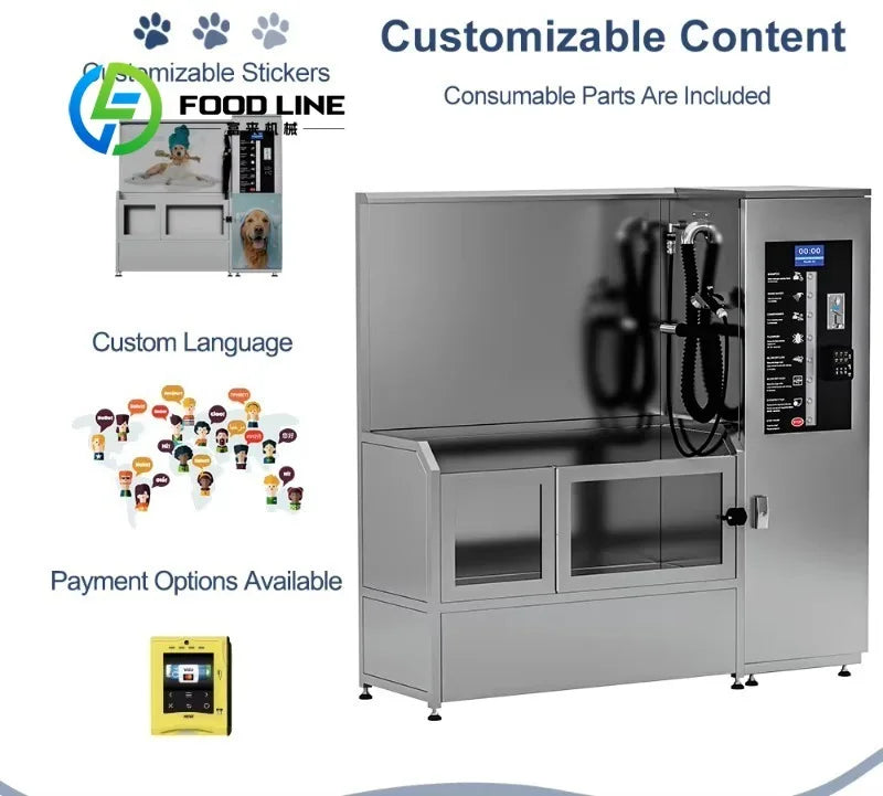 Commercial Self-Service Pet Washing Station – Stainless Steel
