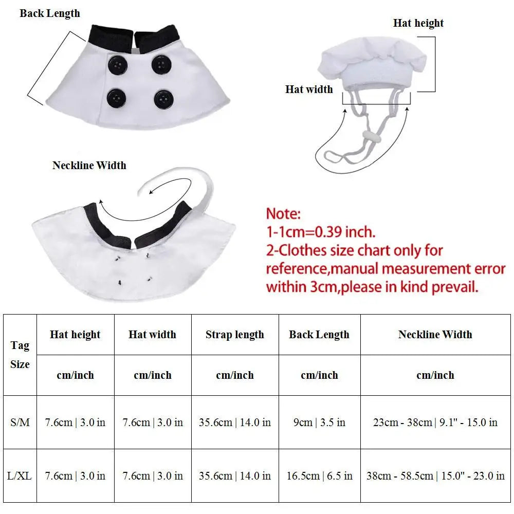 Dog Chef Hat & Scarf Costume Set – Festive Fancy Dress