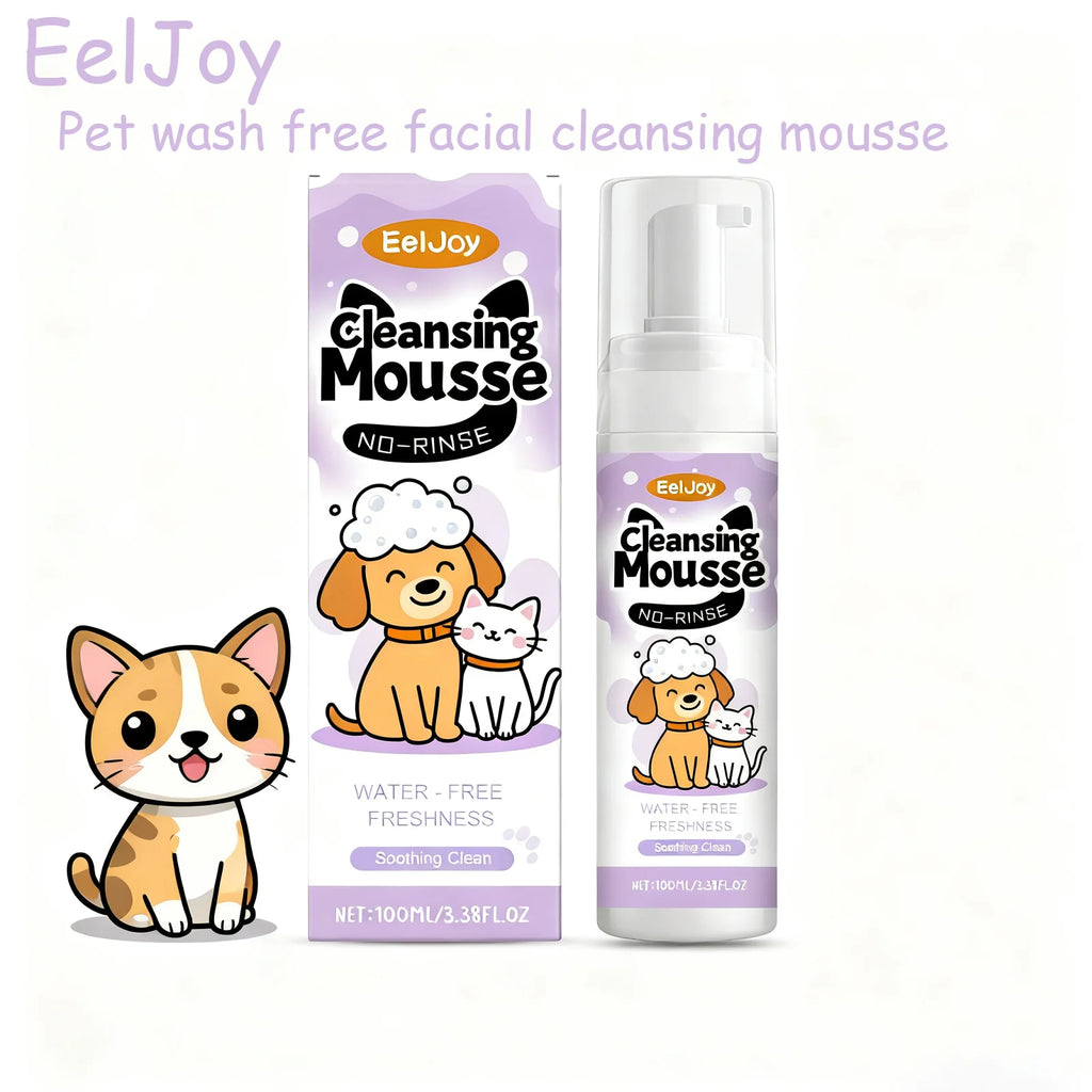 EelJoy No-Rinse Pet Shampoo Mousse – Waterless Foam Cleanser