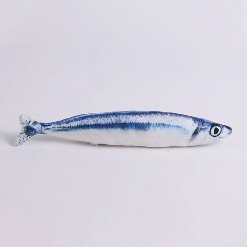 Realistic Fish Cat Toy – PP Cotton Plush Catnip-Style Chew & Tease Toy | 8 Designs