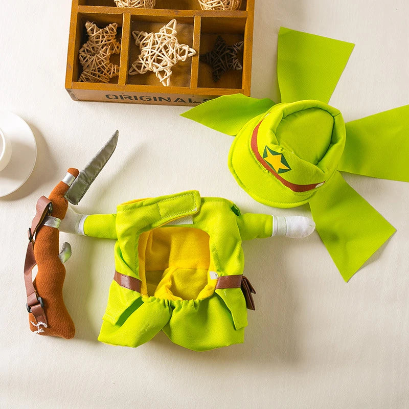 Pet Transformation Costume Set – Funny Novelty Outfit (Soldier)