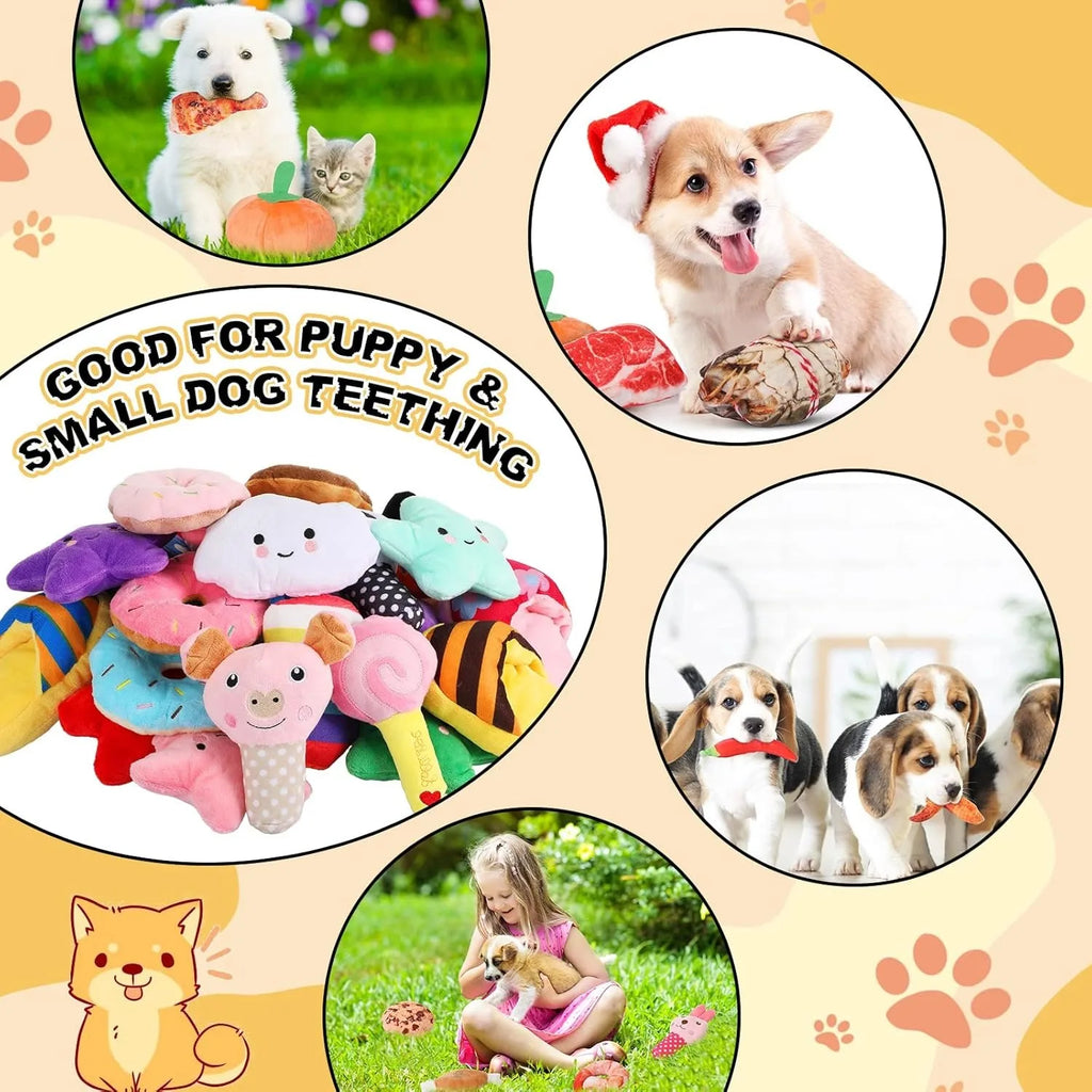 100-Piece Assorted Squeak Toy Bundle