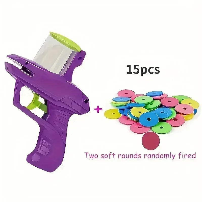 Turnip Gun Dogs & Cats Toy with 15 Reusable Foam Discs – Interactive Hunting Toy