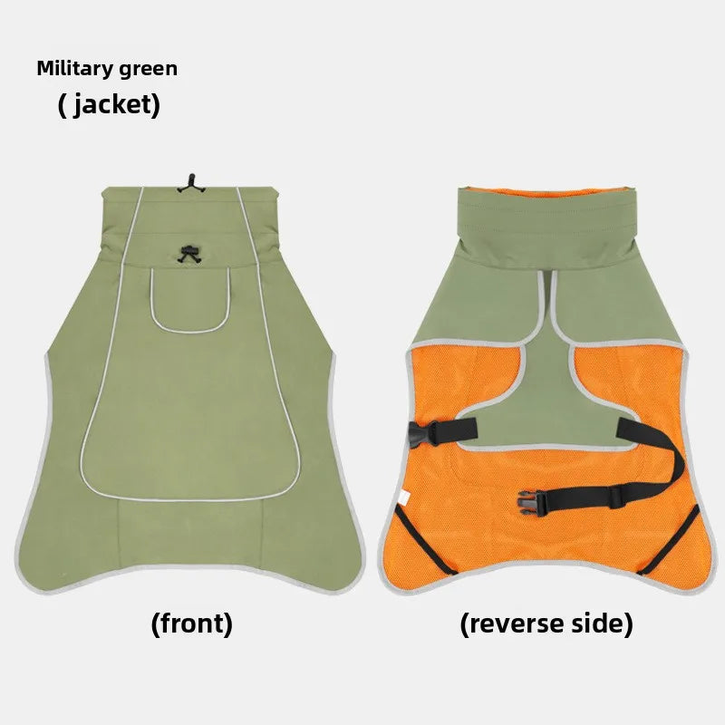 Waterproof Dual-Use Dog Outdoor Rain Jacket – Windproof Coat