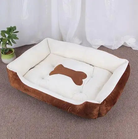 Corduroy Animal Print Pet Mat – Soft Breathable Dog & Cat Cushion | 5 Sizes