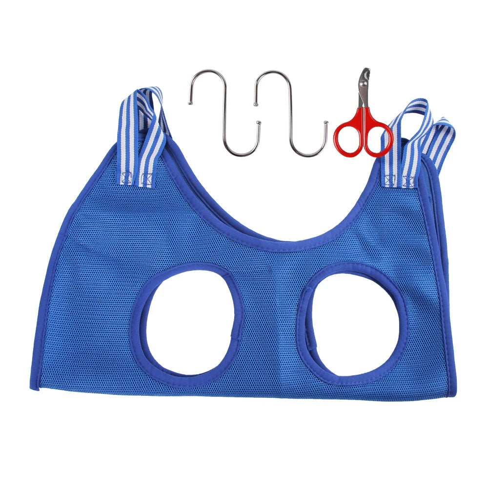 Pet Grooming Hammock & Restraint Bag – Anti-Scratch Nail Trimming Sling for Dogs & Cats | 4 Sizes