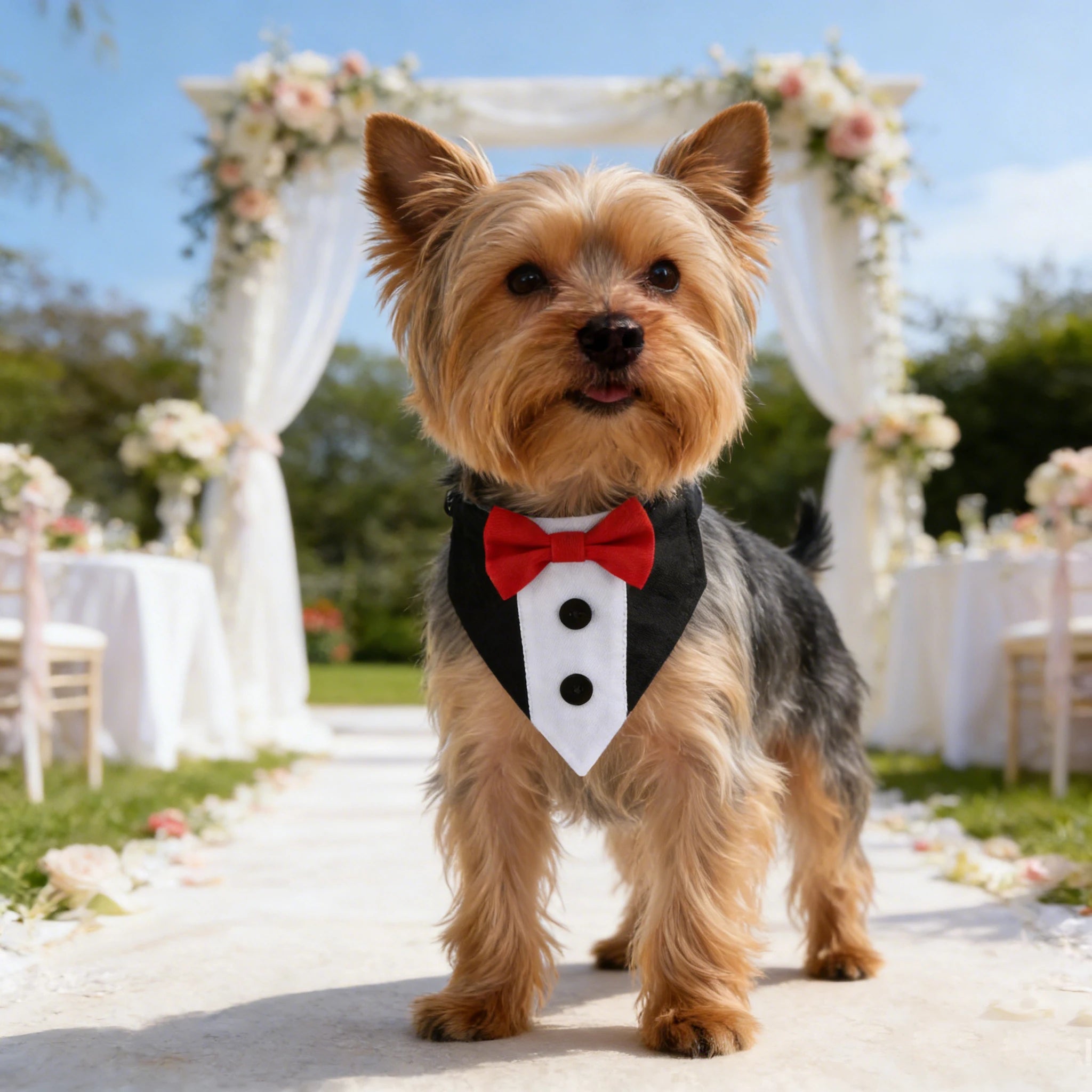 Sucado Pet Wedding Suit Bib & Bow Tie Collar – Party Costume