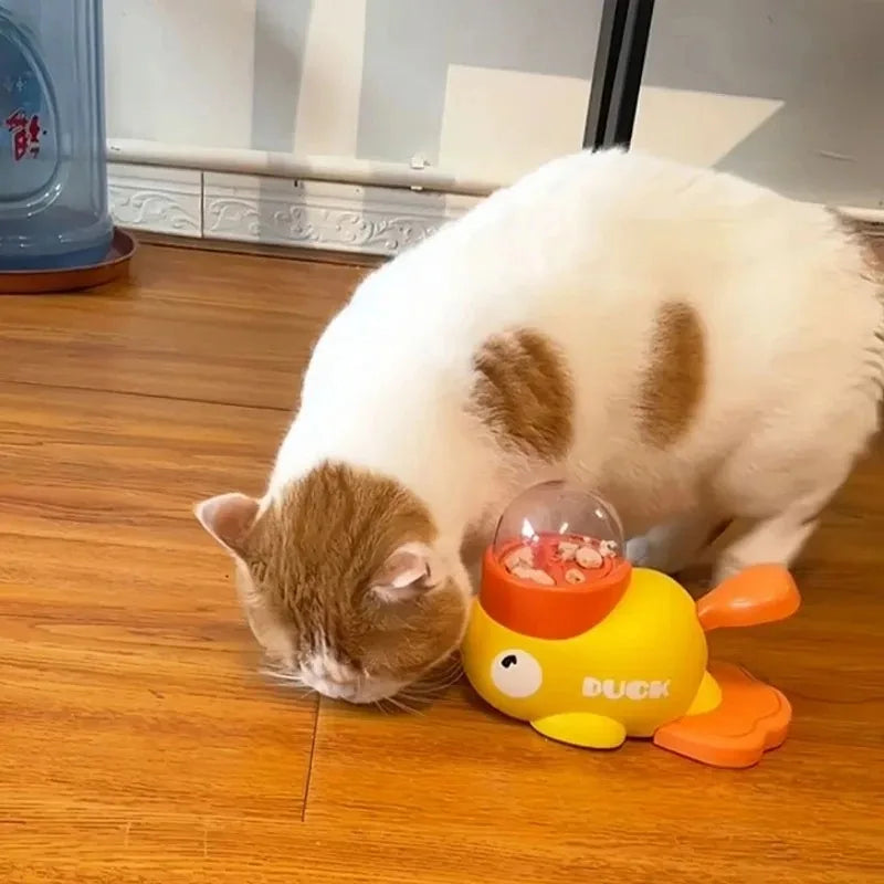 Duck-Shaped Interactive Cat & Dog Treat Dispenser – Puzzle Slow Feeder