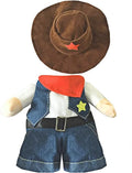 West Cowboy Pet Costume with Hat – Funny Outfit for Cats & Small Dogs