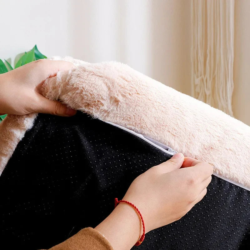 Luxury Plush Cat & Dog Sofa Bed – Winter Warm Pet Nest