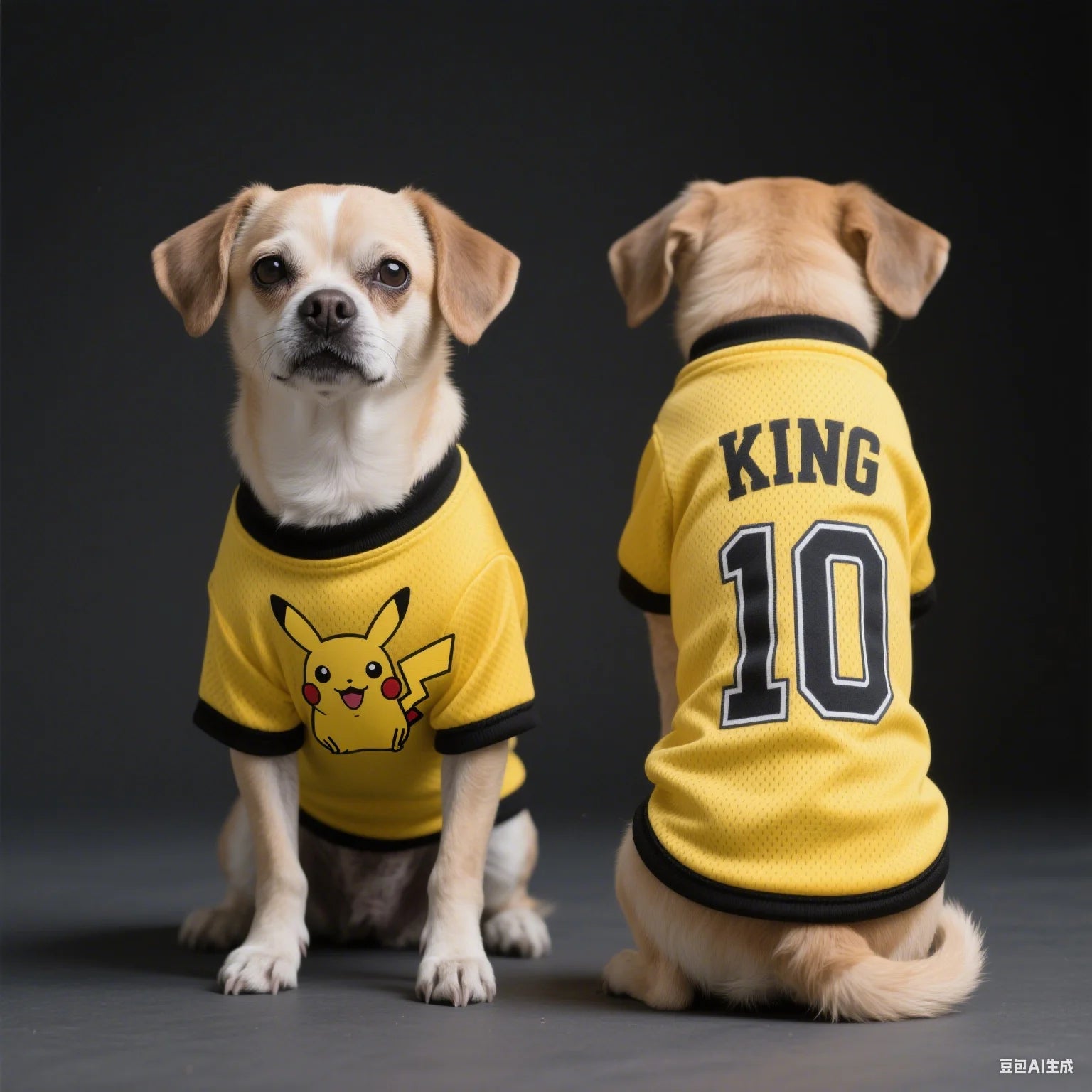 Pikachu Soccer Jersey Dog Costume – Breathable Sports Outfit