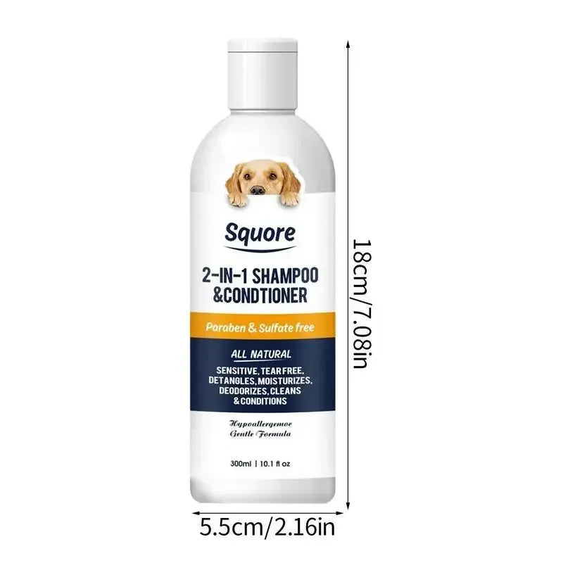 2-in-1 Natural Puppy Shampoo & Conditioner 300ml – pH Balanced