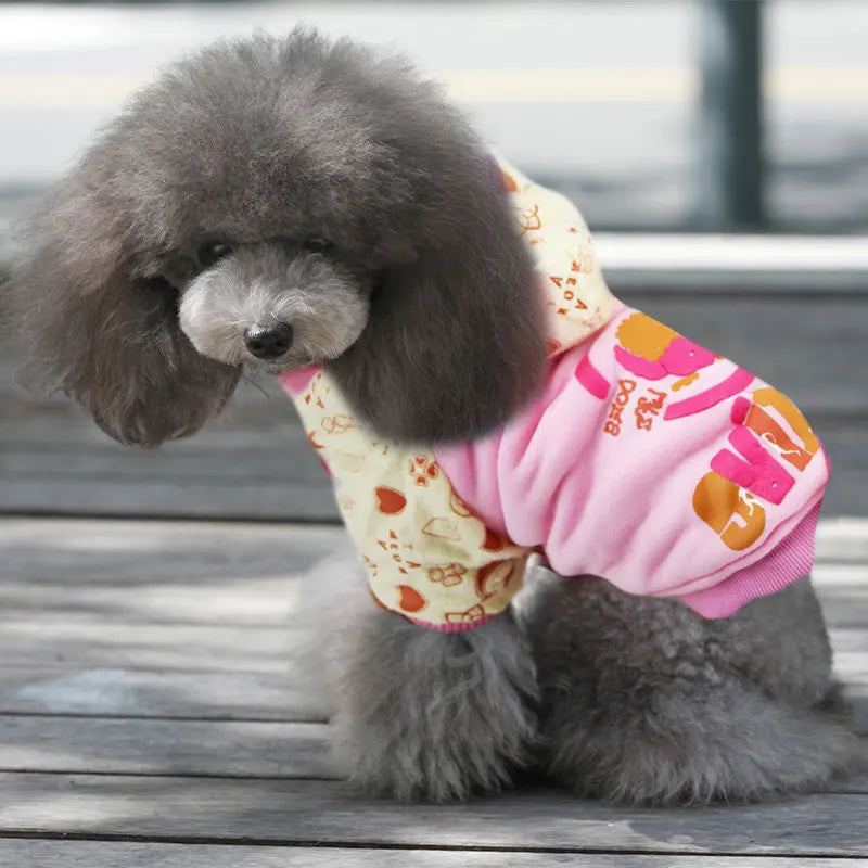 Lightweight Windproof Dog Hoodie – Warm Winter Coat for Small Dogs | Sizes 8–14