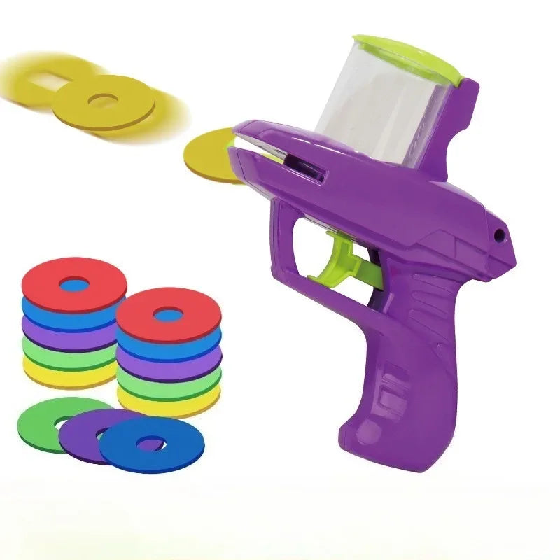 Turnip Gun Dogs & Cats Toy with 15 Reusable Foam Discs – Interactive Hunting Toy