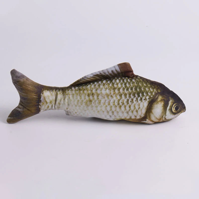 Realistic Fish Cat Toy – PP Cotton Plush Catnip-Style Chew & Tease Toy | 8 Designs