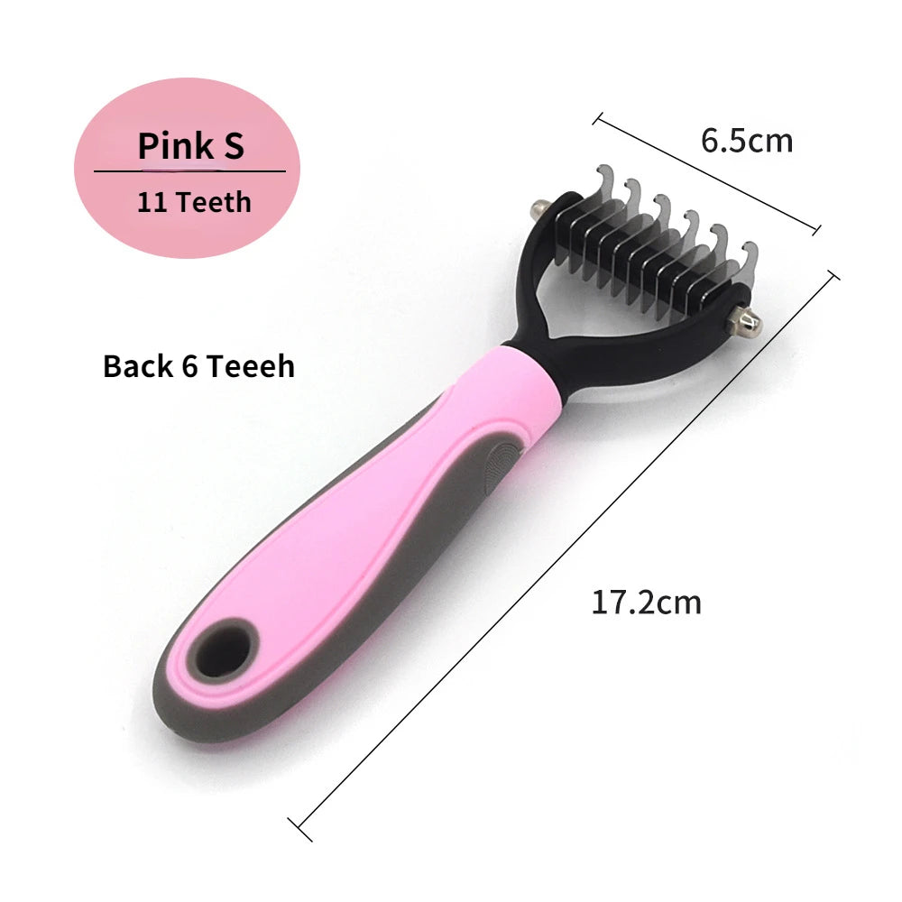 Professional Pet Deshedding Brush & Knot Cutter