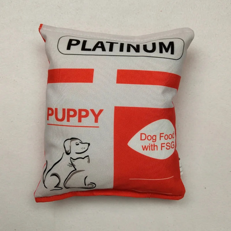 Crisp-Shaped Squeaky Dog Chew Toy – Interactive Teeth Cleaner