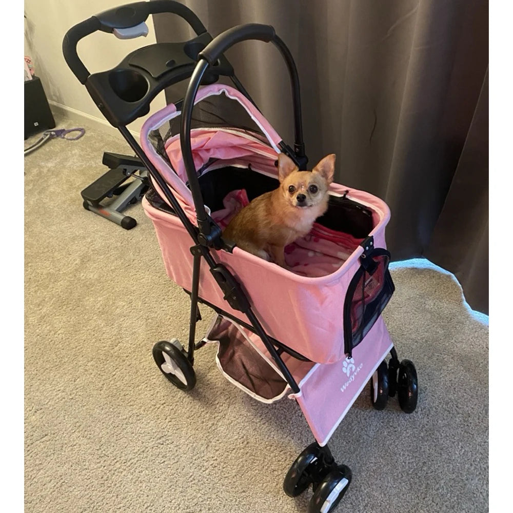 Adorable Pet Stroller for Dogs & Cats – Outdoor Travel (ComfyPawz)